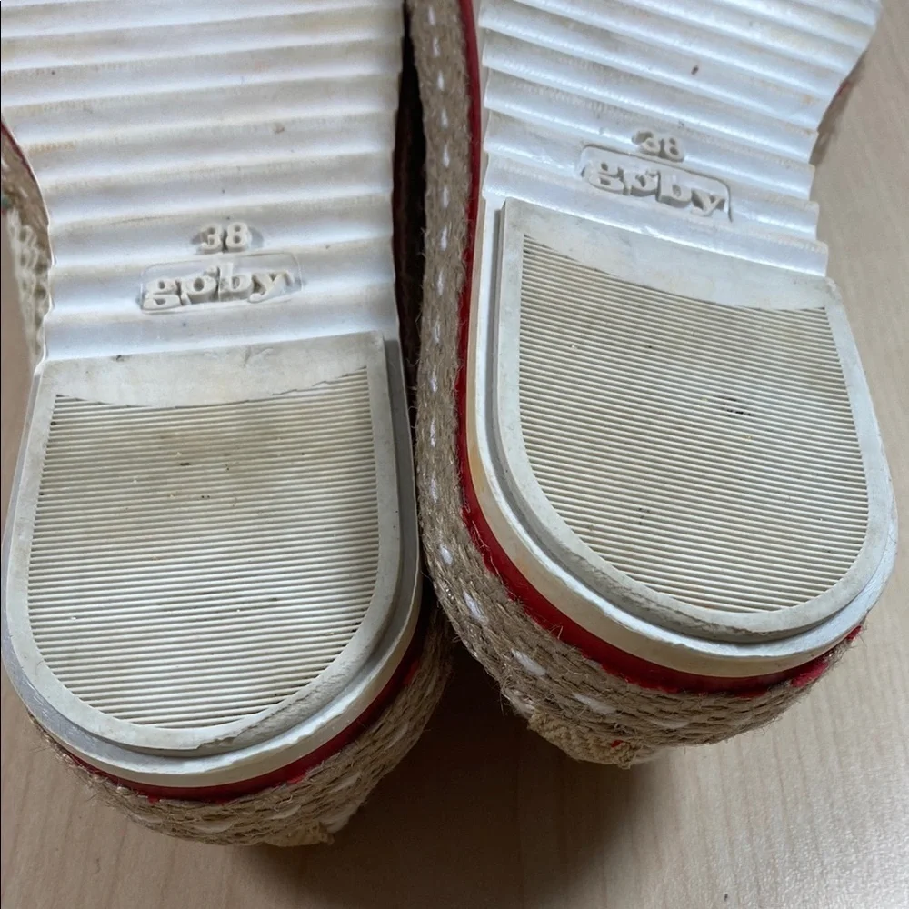 Goby Strawberry Print Espadrille Flats